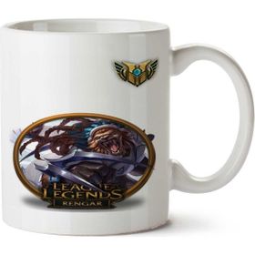 Art Hediye Rengar Lol İki Tarafı Baskılı Kupa Bardak