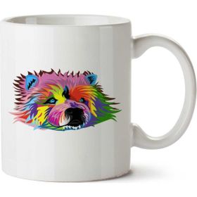 Art Hediye Renk Renk Köpek İki Tarafı Baskılı Kupa Bardak