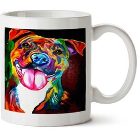 Art Hediye Renksel Köpek İki Tarafı Baskılı Kupa Bardak