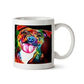 Art Hediye Renksel Köpek İki Tarafı Baskılı Kupa Bardak