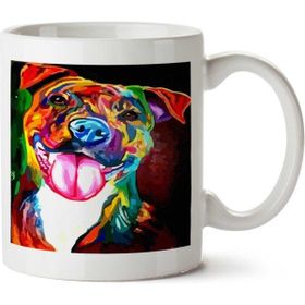 Art Hediye Renksel Köpek İki Tarafı Baskılı Kupa Bardak