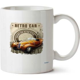 Art Hediye Retro Carro İki Tarafı Baskılı Kupa Bardak