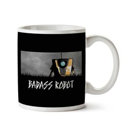 Art Hediye Robot Sınır Ötesi Bölgeler İki Tarafı Baskılı Kupa Bardak