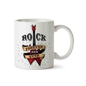 Art Hediye Rock Forever Music Müzik İki Tarafı Baskılı Kupa Bardak