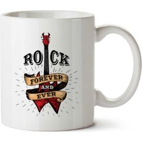 Art Hediye Rock Forever Music Müzik İki Tarafı Baskılı Kupa Bardak