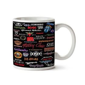 Art Hediye Rock Gruplar İki Tarafı Baskılı Kupa Bardak