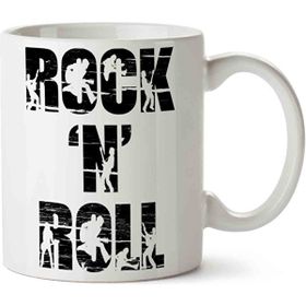 Art Hediye Rock N Roll İki Tarafı Baskılı Kupa Bardak