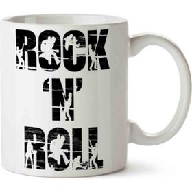 Art Hediye Rock N Roll İki Tarafı Baskılı Kupa Bardak