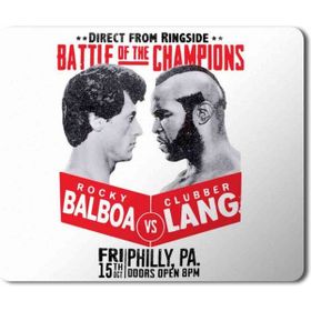 Art Hediye Rocky Balboa ve Clubber Lang Baskılı 23x19 cm Mouse Pad