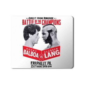 Art Hediye Rocky Balboa ve Clubber Lang Baskılı 23x19 cm Mouse Pad