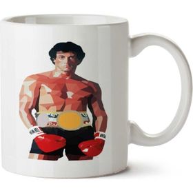 Art Hediye Rocky Rambo Boks İki Tarafı Baskılı Kupa Bardak
