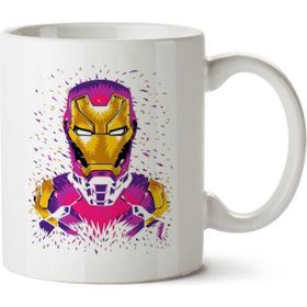 Art Hediye ron Man Colour Flecks İki Tarafı Baskılı Kupa