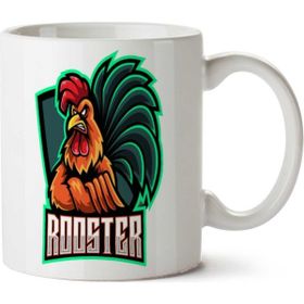 Art Hediye Rooster Horoz İki Tarafı Baskılı Kupa Bardak