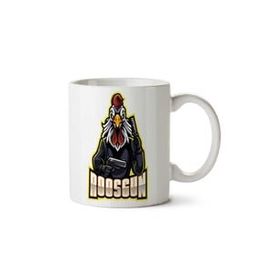 Art Hediye Rooster Roosgun İki Tarafı Baskılı Kupa Bardak