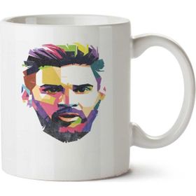 Art Hediye Rosto De Messi İki Tarafı Baskılı Kupa Bardak
