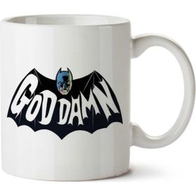 Art Hediye Rude Crusader Goddamn Batman İki Tarafı Baskılı Kupa Bardak