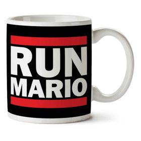 Art Hediye Run Mario Run Dmc Logo İki Tarafı Baskılı Kupa Bardak