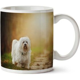 Art Hediye Sabah Güneşi Yavru Köpek İki Tarafı Baskılı Kupa Bardak