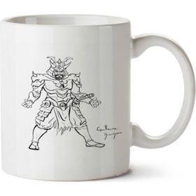 Art Hediye Samurai Çizgisel İki Tarafı Baskılı Kupa Bardak