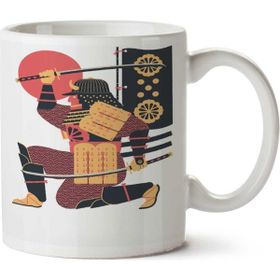 Art Hediye Samurai Eğitim Kılıç Japonya İki Tarafı Baskılı Kupa Bardak