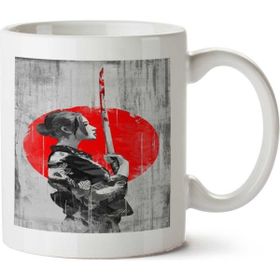 Art Hediye Samurai Girl İki Tarafı Baskılı Kupa Bardak