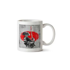 Art Hediye Samurai Girl İki Tarafı Baskılı Kupa Bardak