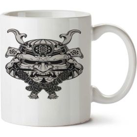 Art Hediye Samurai Kafa İki Tarafı Baskılı Kupa Bardak
