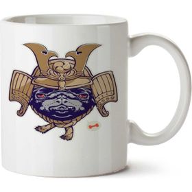 Art Hediye Samurai Pug İki Tarafı Baskılı Kupa Bardak