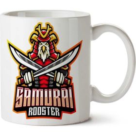 Art Hediye Samurai Rooster İki Tarafı Baskılı Kupa Bardak