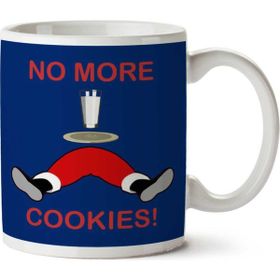 Art Hediye Santa Claus No More Cookies Christmas İki Tarafı Baskılı Kupa Bardak