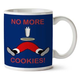 Art Hediye Santa Claus No More Cookies Christmas İki Tarafı Baskılı Kupa Bardak
