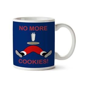 Art Hediye Santa Claus No More Cookies Christmas İki Tarafı Baskılı Kupa Bardak