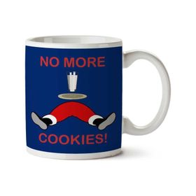 Art Hediye Santa Claus No More Cookies Christmas İki Tarafı Baskılı Kupa Bardak