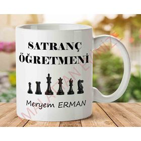 Art Hediye Satranç İki Tarafı Baskılı Kupa Bardak