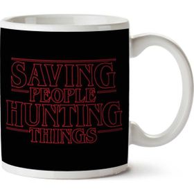 Art Hediye Saving Peoples Stranger Things Supernatural İki Tarafı Baskılı Kupa Bardak