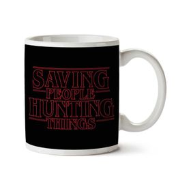 Art Hediye Saving Peoples Stranger Things Supernatural İki Tarafı Baskılı Kupa Bardak