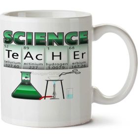 Art Hediye Science Teacher Fen Öğretmeni Periyodik Cetvel İki Tarafı Baskılı Kupa Bardak