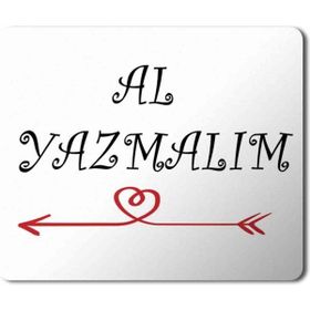 Art Hediye Selvi Boylum Al Yazmalım Baskılı 23x19 cm Mouse Pad