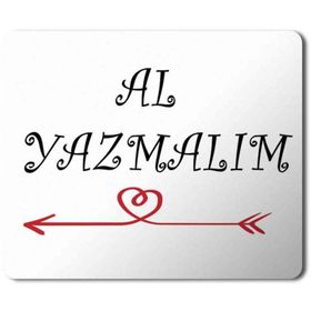 Art Hediye Selvi Boylum Al Yazmalım Baskılı 23x19 cm Mouse Pad