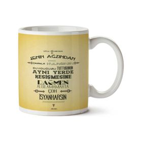 Art Hediye Senin Ağzından İki Tarafı Baskılı Kupa Bardak