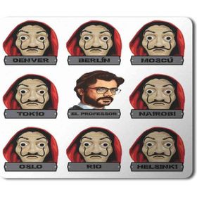 Art Hediye Serie La Casa De Papel Cidades Baskılı 23x19 cm Mouse Pad