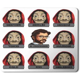 Art Hediye Serie La Casa De Papel Cidades Baskılı 23x19 cm Mouse Pad