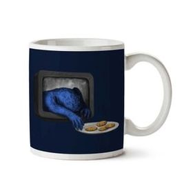 Art Hediye Sesame Street Cookie Monster Coming For Your Cookies İki Tarafı Baskılı Kupa Bardak