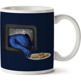 Art Hediye Sesame Street Cookie Monster Coming For Your Cookies İki Tarafı Baskılı Kupa Bardak