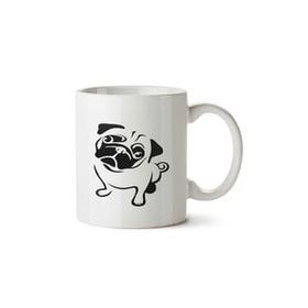 Art Hediye Sevimli Masum Pug İki Tarafı Baskılı Kupa Bardak