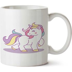 Art Hediye Sevimli Unicorn İki Tarafı Baskılı Kupa Bardak