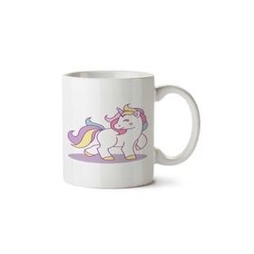 Art Hediye Sevimli Unicorn İki Tarafı Baskılı Kupa Bardak