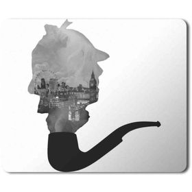 Art Hediye Sherlock Holmes Pipo Baskılı 23x19 cm Mouse Pad