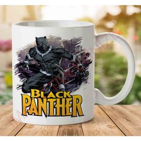 Art Hediye Siyah Panter Şekli İki Tarafı Baskılı Kupa Bardak
