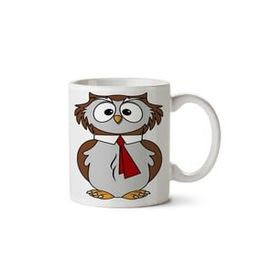 Art Hediye Smart Owl Akıllı Baykuş İki Tarafı Baskılı Kupa Bardak